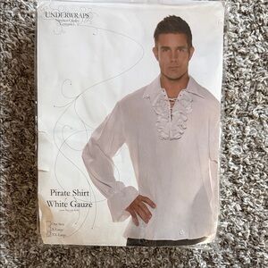 Men's White Gauze Pirate Shirt